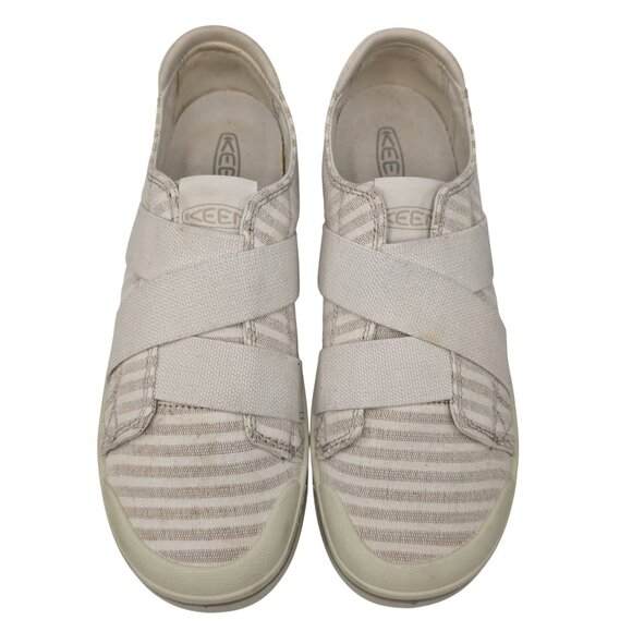 KEEN Elsa IV Gore Shoes Womens Beige Canvas Slip On 1023162 Sneakers Size 10 - Picture 7 of 11